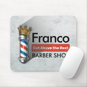 Tapis De Souris Barber Hair Shop King Crown Barber Pole Hair Salon