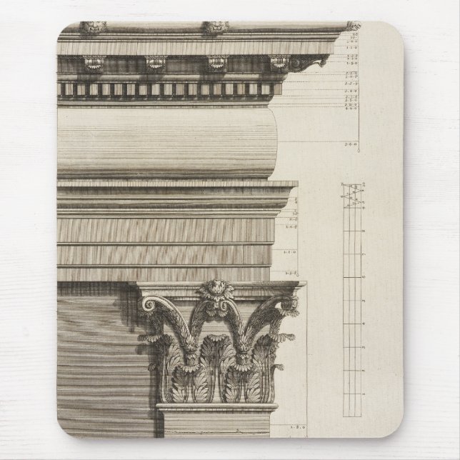 Tapis De Souris Base, capital et Entablature du pilastre (Devant)
