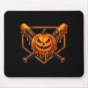 Tapis De Souris Baseball dégoulinant citrouille fantôme effrayant 