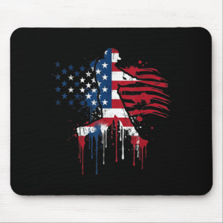 Tapis De Souris Baseball Drip American Flag 4th of July Patriotic