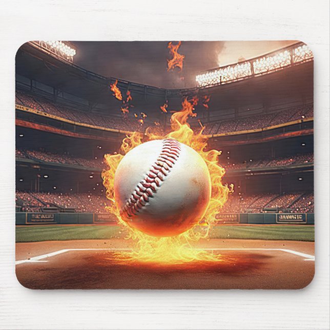 Tapis De Souris Baseball Flamand Au Stade (Devant)