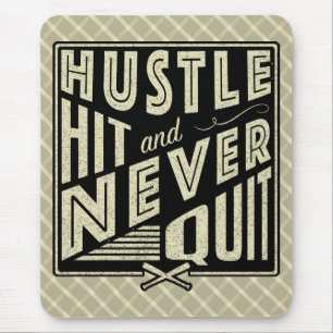 Tapis De Souris Baseball Hustle Hit & Never Quitter Mouse Mat