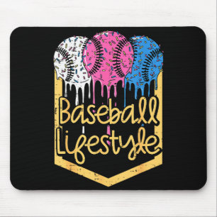 Tapis De Souris Baseball Mode de vie Balle Sprinkles Drip Garçons