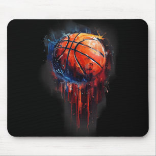 Tapis De Souris Basket-ball Basketball Boucle Aquarelle Colo