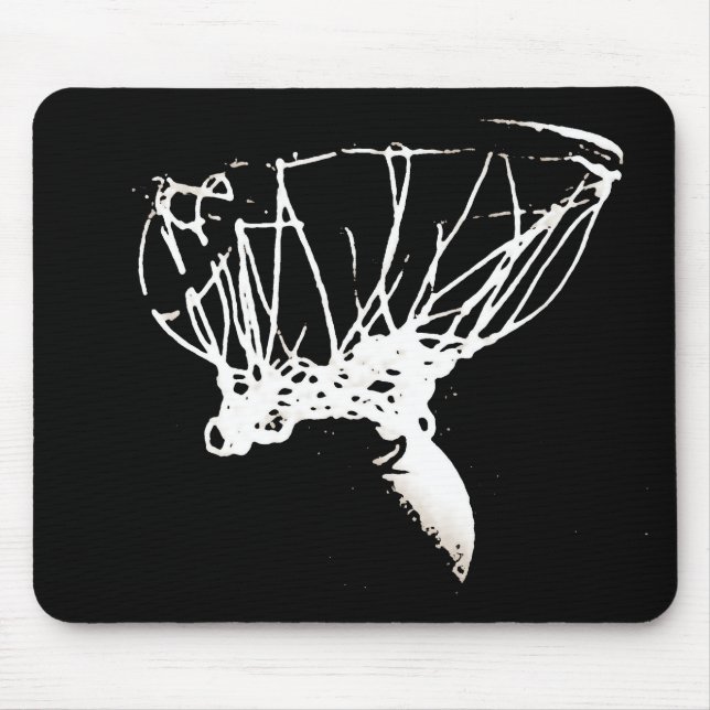 Tapis De Souris Basket-ball Black White Pop Art (Devant)