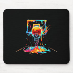 Tapis De Souris Basket-ball coloré goutte couleur Splash Hoop Net