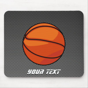 Tapis De Souris Basket-ball de regard de fibre de carbone