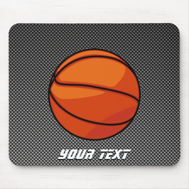 Tapis De Souris Basket-ball de regard de fibre de carbone (Devant)