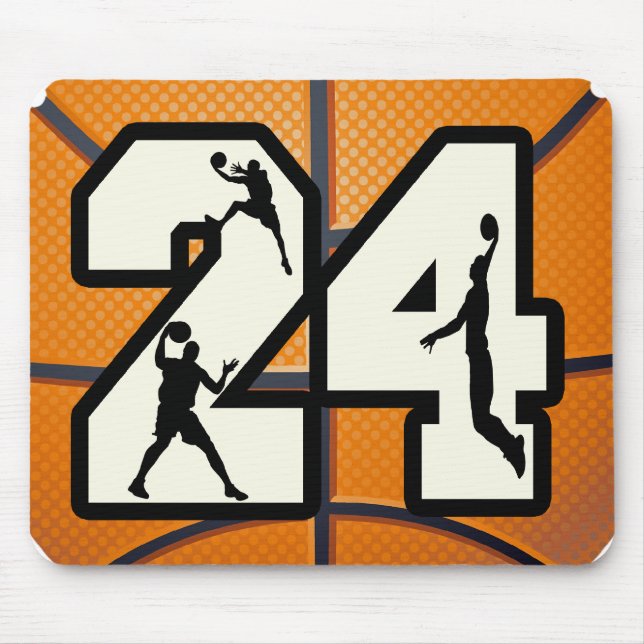 Tapis De Souris Basket-ball du numéro 24 (Devant)