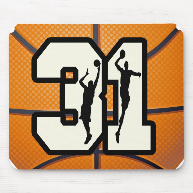 Tapis De Souris Basket-ball du numéro 31 (Devant)