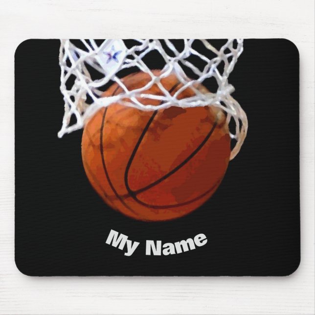 Tapis De Souris Basket-ball Votre nom (Devant)