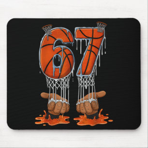 Tapis De Souris Basketball 67 Six Seven Drôle Gen Alpha Meme Drip