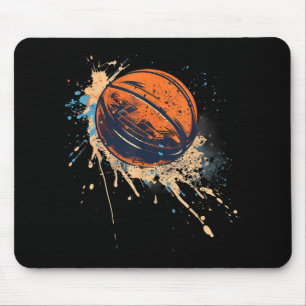 Tapis De Souris Basketball Aquarelle Basketball Hoop Colorful Dr.