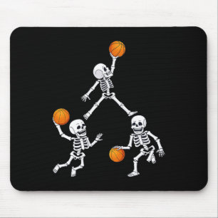 Tapis De Souris Basketball Halloween Skeleton Dunking Dribble Boys