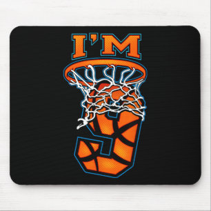 Tapis De Souris Basketball Je suis 9 Garçon Fille 9e Anniversaire