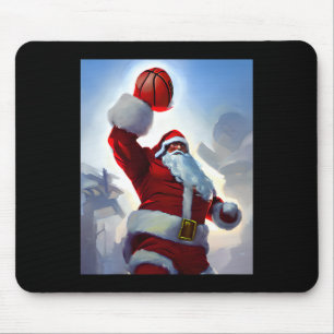 Tapis De Souris Basketball Noël Père Noël Dunking pour hommes a