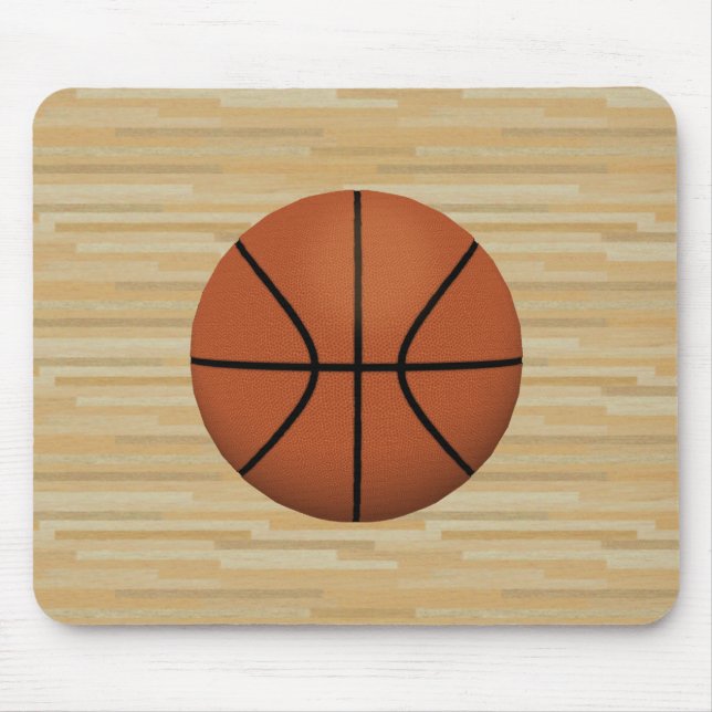Tapis De Souris Basketball & Wood Court Arrière - plan : Mousepad (Devant)