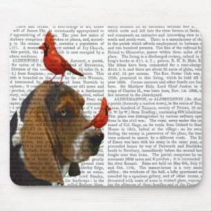 Tapis De Souris Basset Hound et oiseaux