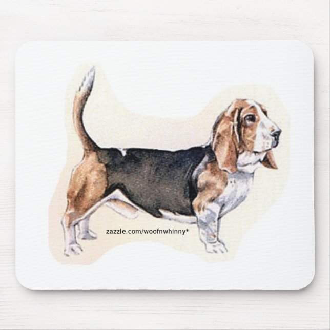 Tapis De Souris Basset Hound Mousepad (Devant)