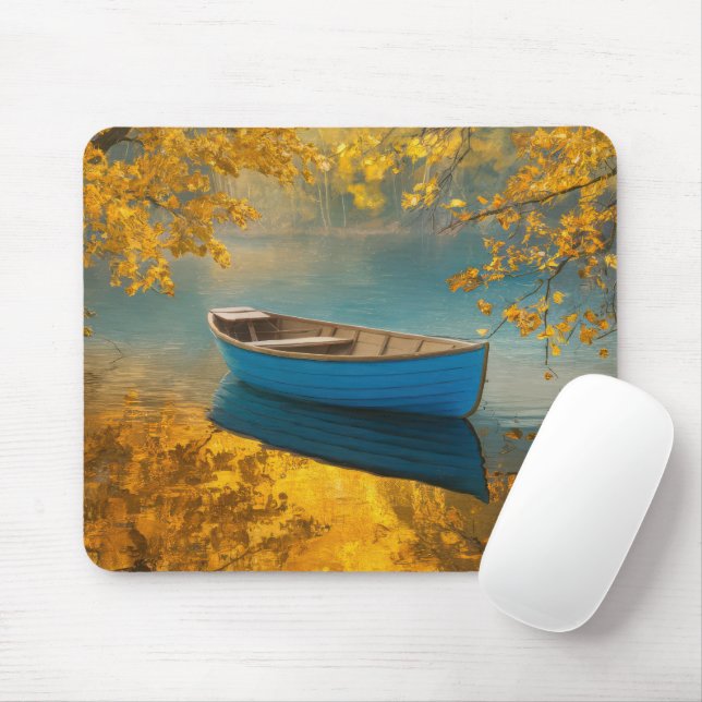 Tapis De Souris Bateau À Voie Bleue Sur Golden Lake (Avec souris)