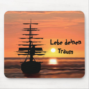 Tapis De Souris Bateau à voile avec grain de souris