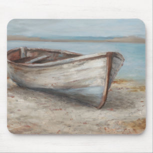 Tapis De Souris Bateau blanchi sur le rivage