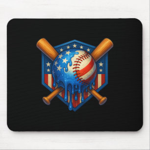 Tapis De Souris Bateau de baseball Ice Cream Boys 4 juillet Améric