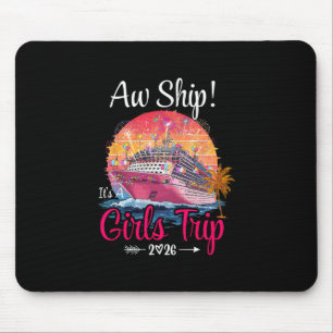 Tapis De Souris Bateau de croisière Filles Voyage 2026 Équipage de