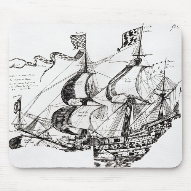 Tapis De Souris Bateau de Jacques Cartier, 'Rarete Indes (Devant)