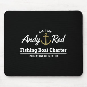 Tapis De Souris Bateau de pêche à la location Andy Red Minimal