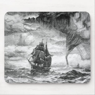 Tapis De Souris Bateau de pirate dans une tempête