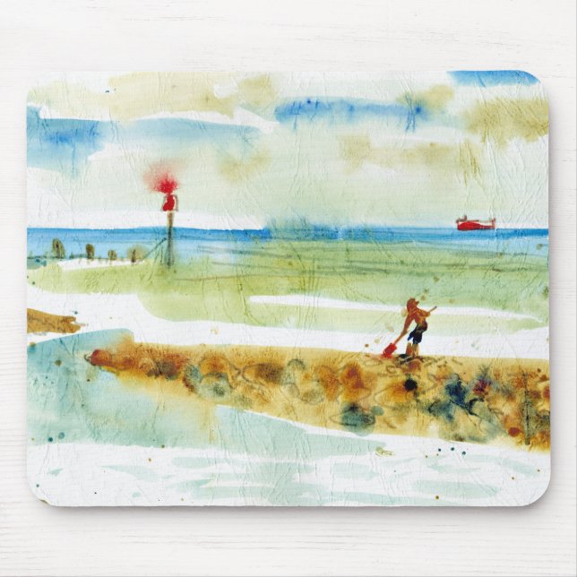 Tapis De Souris Bateau rouge à Mundesley, Norfolk (Devant)