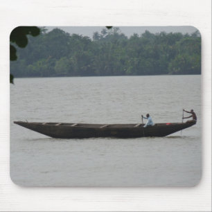 Tapis De Souris Bateau sur la rivière