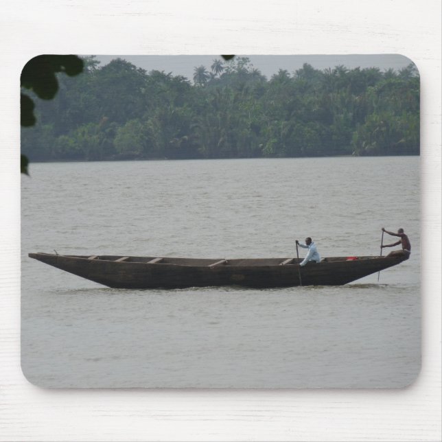Tapis De Souris Bateau sur la rivière (Devant)