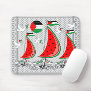 Tapis De Souris Bateaux de la Flottille de la Liberté Mondiale à G