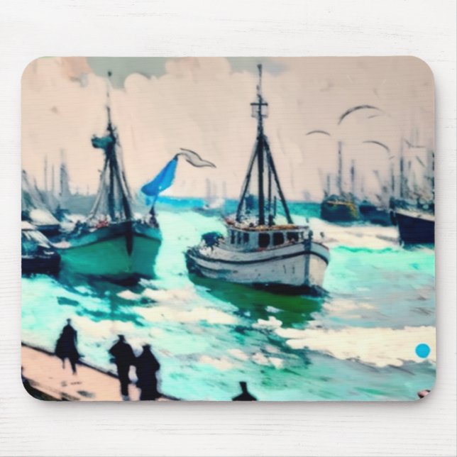 Tapis De Souris bateaux de pêche (Devant)
