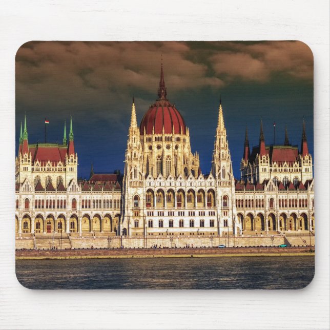 Tapis De Souris Bâtiment hongrois du Parlement à Budapest, Hongrie (Devant)