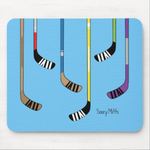 Tapis De Souris Bâtons de hockey colorés