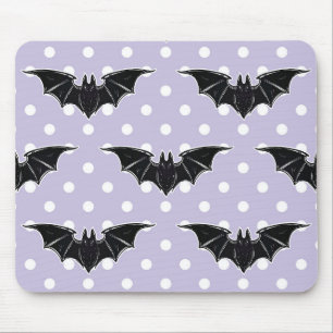 Tapis De Souris Batte pourpre mignonne éffrayante en pastel Kawai