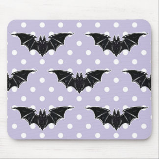 Tapis De Souris Batte pourpre mignonne éffrayante en pastel Kawaii