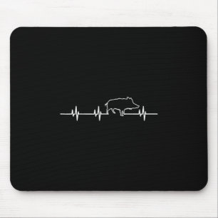 Tapis De Souris Battement de coeur de sanglier ECG chasseur de san