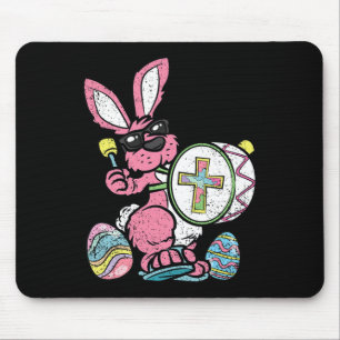 Tapis De Souris Batterie de lapin Chasse aux oeufs de Pâques Chass