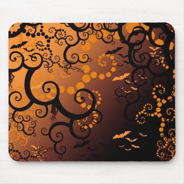 Tapis De Souris Battes de Halloween (Devant)