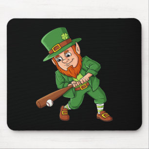 Tapis De Souris Batteur de baseball Jour de la Saint Patrick Lepre