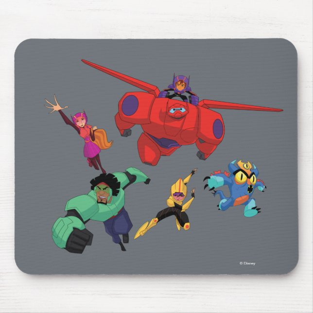 Tapis De Souris Baymax et son équipe Super Hero (Devant)