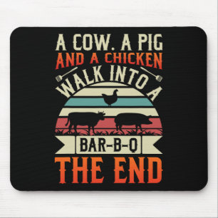 Tapis De Souris Bbq Été Grillin Vache Poulet De Cochon Pour Hommes