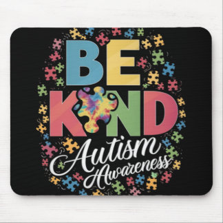 Tapis De Souris Be Kind Sensibilisation sur l'autisme Conception c