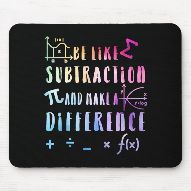 Tapis De Souris Be Like Subtraction Math Quote For Teachers Studen (Devant)