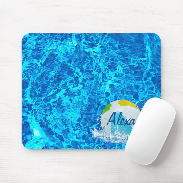 Tapis De Souris Beach Ball Dans La Piscine (Avec souris)
