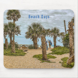 Tapis De Souris Beach Days, Overcast, Beach Garden